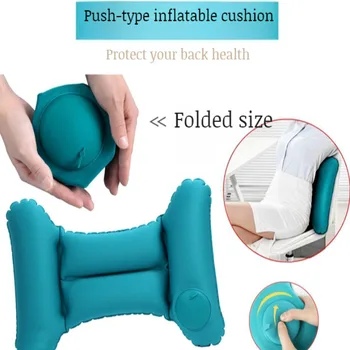 Travel automatic inflatable lumbar pillow for office highspeed rail leisure car and airplane Travel Nursing Waist Pillow