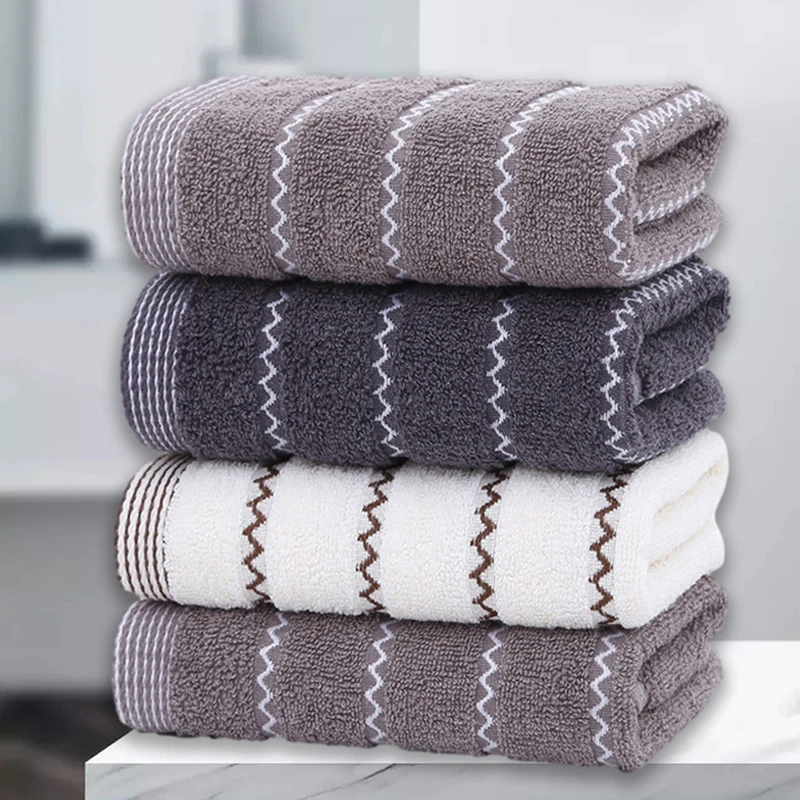 New soft high Absorbent Bath Towel Adult Bath Solid Color Soft Affinity Face Thickened Cotton Towel Travel Sports Towel 2