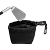 1 Pcs Golf Club Cleaner Bag Golf Ball Bag Golf Ball Wiping With Clip Golf Accessory ,Black 2