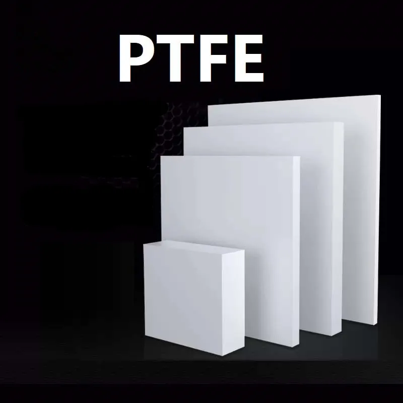 PTFE Sheet Thickness 1mm 2mm 3mm 5mm PTFE Plate Board Block Anti-Corrosion Size 100x100/120x120/150x150mm