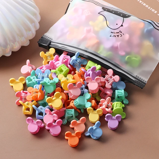 40Pcs Girls Colorful Hair Clips Flower Star Mickey Cute Small Hair Claws Kids Sweet Hairpins Cartoons Fashion Hair Accessories style-2