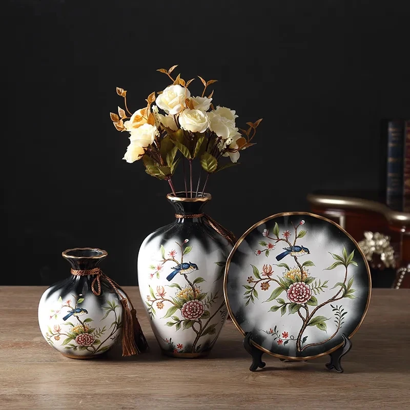 

3 шт./набор, керамическая ваза в китайском стиле