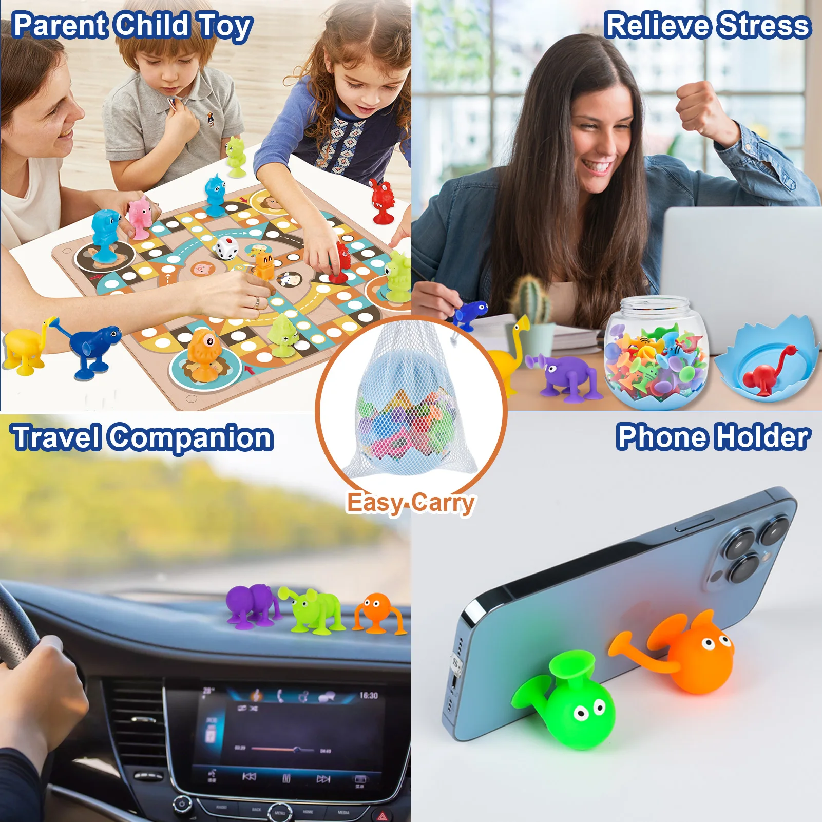Suction Toys for Baby,40 PCS Silicone Suction Cup Animal with Dinosaur Eggshell Storage,Toddler Bath Toys for Ages 1-3