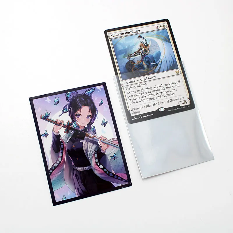 Customized.product.Art Holographic Sexy Card Sleeves Custom printed Design Anime TCG MTG Yugioh Cards Sleeve Hot Sale