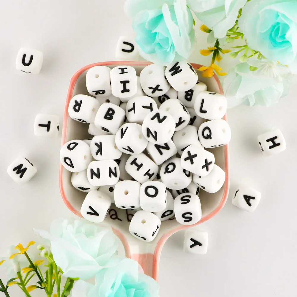 Kovict 12mm 500Pcs Silicone Letters Beads Baby Name English Alphabe Beads Food Grade Silicone Chewing Beads DIY Pacifier Chain 6 Sbde5527b88874e1a85a2b943d38cada0g