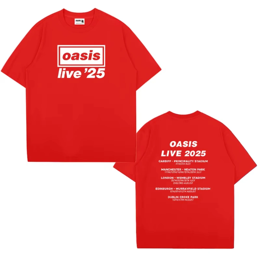 OASIS Live 25 Tour 2025 Commemorative T Shirt O-Neck Cotton