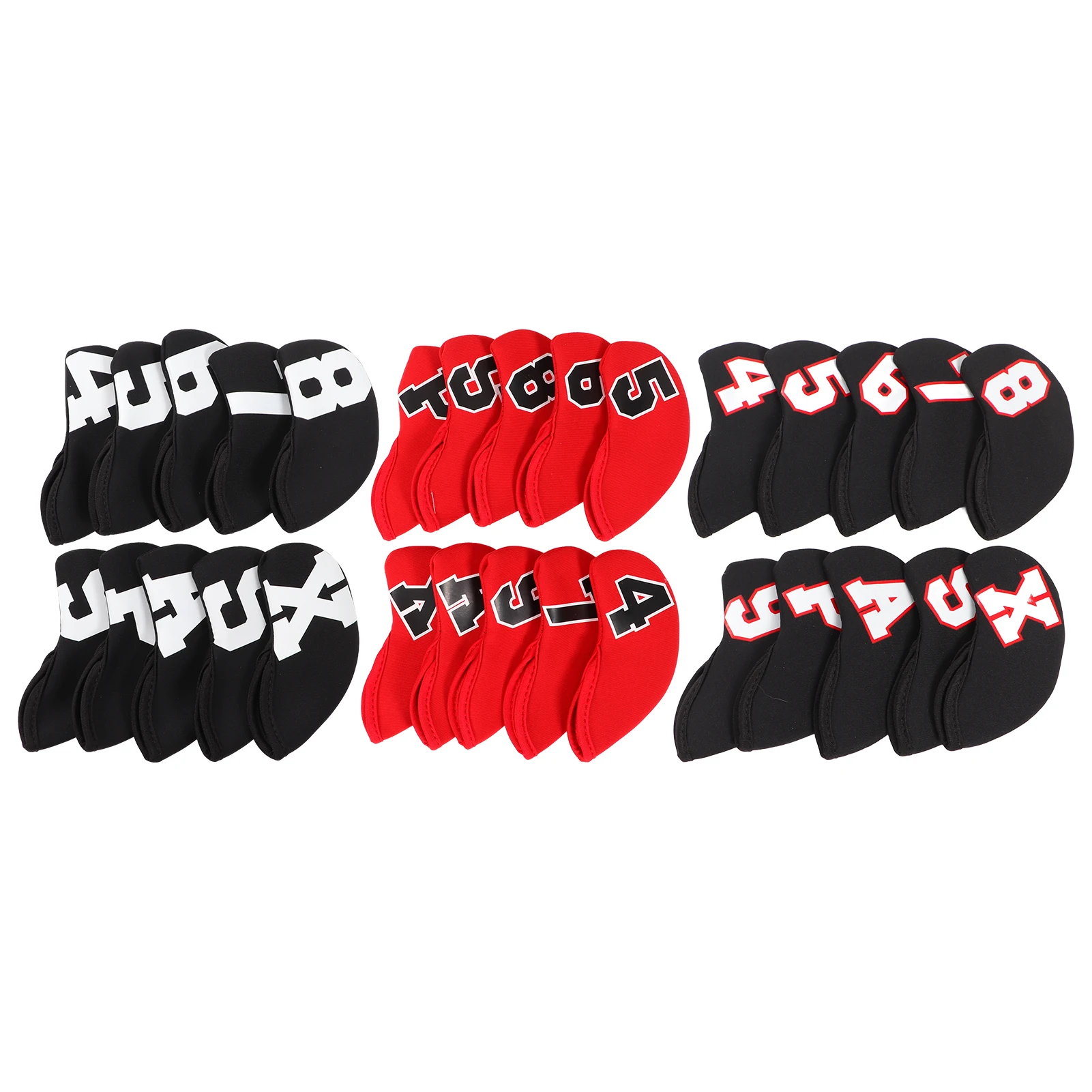 10Pcs/Set Number Golf Iron Head Cover Set Neoprene Golf Club Iron Protective Headcover