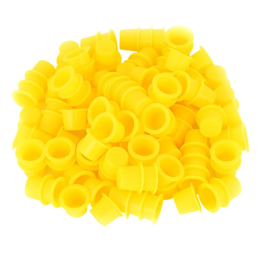 

100pcs Machine Ink Cups Caps Supplies for Ink Pigment Cups Supplies