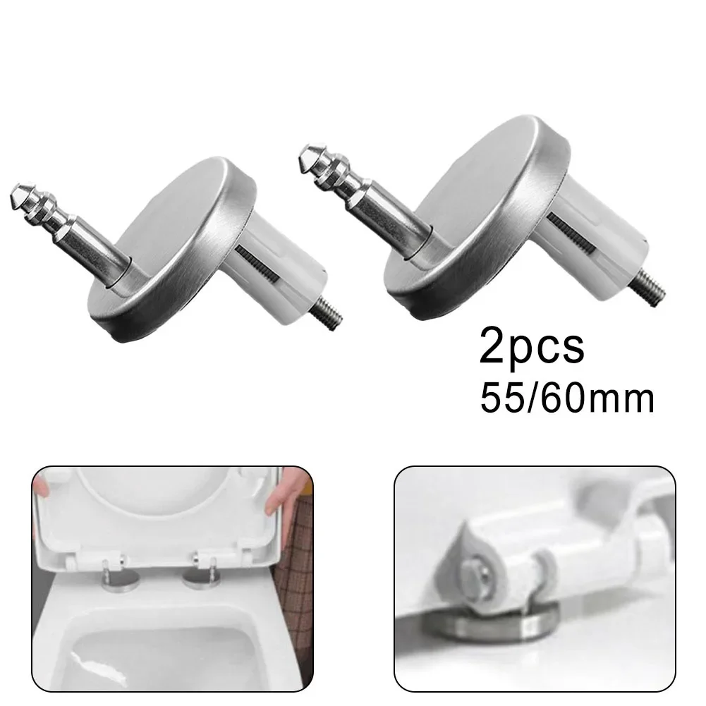 Toilet Hinge Repair Kit 2Pcs Universal Toilet Lid Hinges Fittings Quick Release Cover Hinge Screw Replacement Toilet Seat Hinges Bathroom Accessories