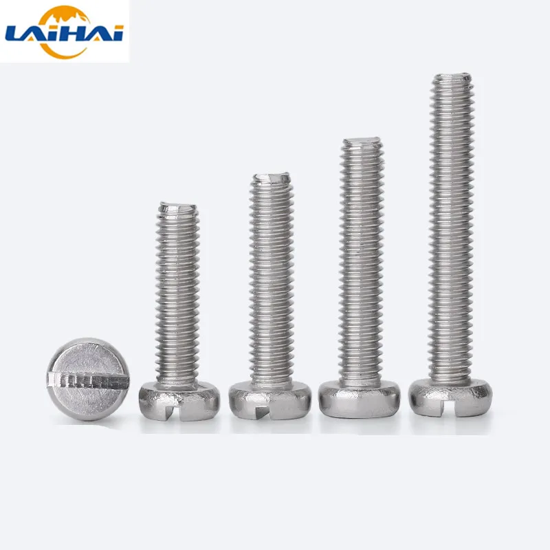 10PCS UNC US 2#56 304 A2 Stainless Steel pan head slotted screw Round head straight screw Pan head straight machine screw