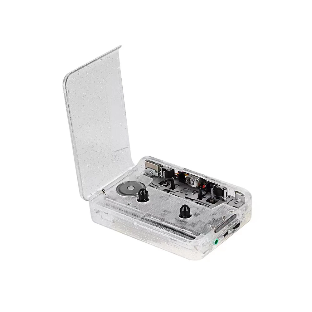 Hot Tape Cassette Player Portable Tape Recorder To Mp3 Full Transparent Shell USB Port Cassette To MP3 Format Player