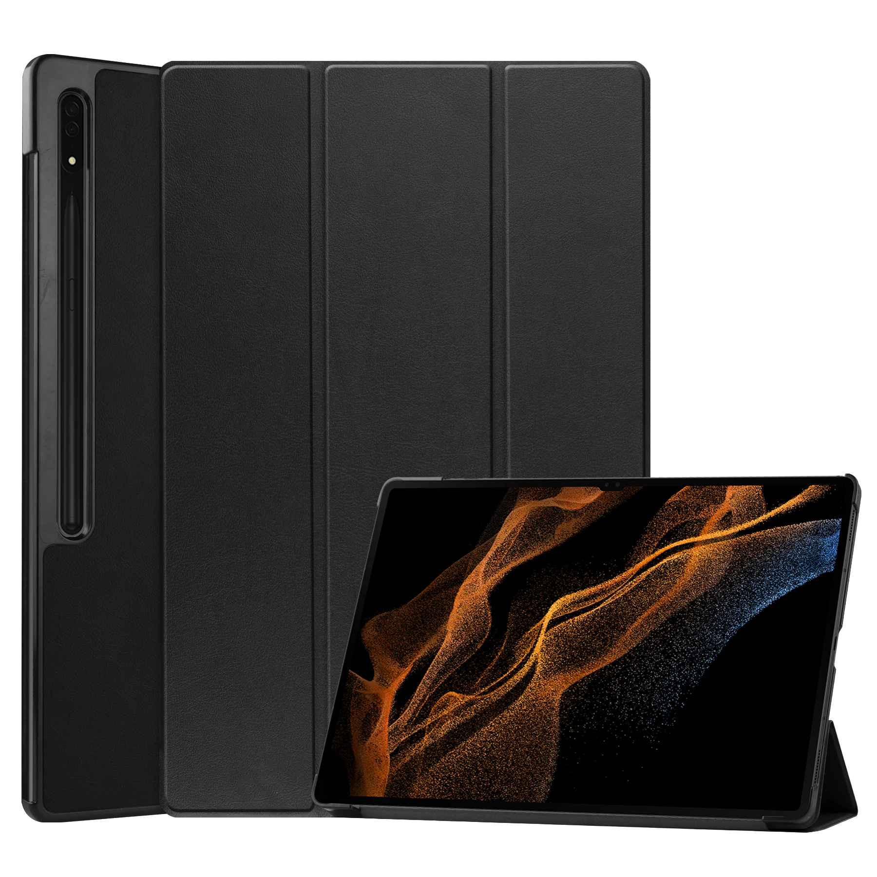 

Protective Case For Samsung Galaxy Tab S9 Ultra 14.6 Inch 2023 Viewing Angles Stand Hard Shell Folio Smart Leather Case Cover