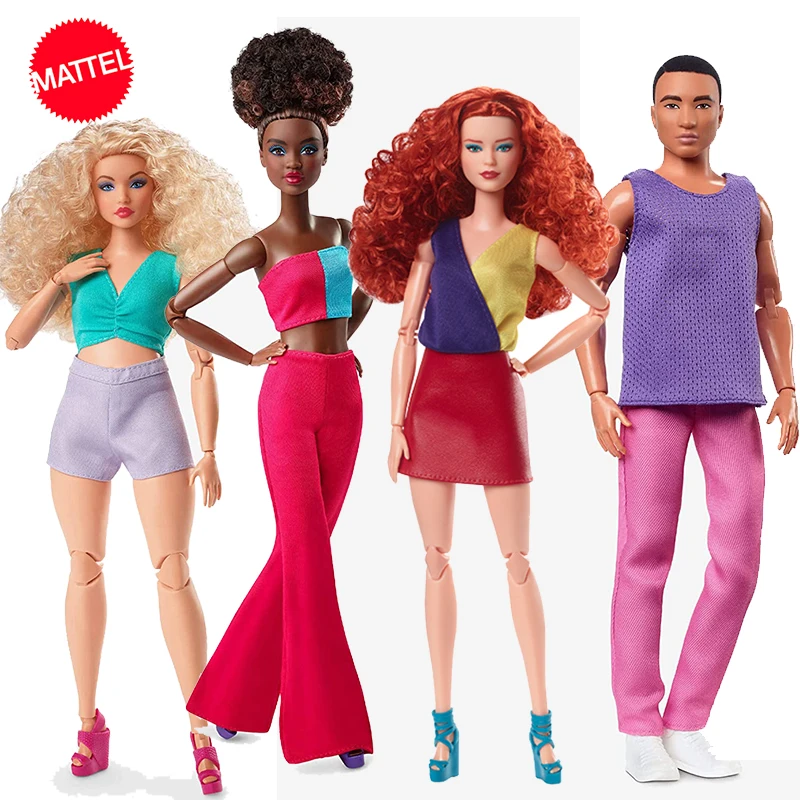 Original Mattel Signature Barbie Sembra Bambola Color Block Outfit Clothes Joint Mobile 1/6 Ken Fashion Toys For Girls Collecties
