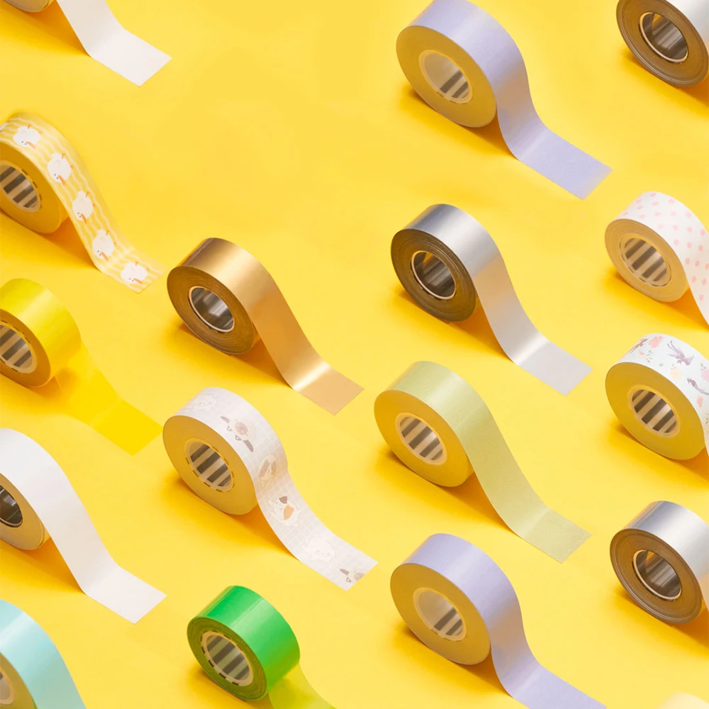 MakeID MAKEID 열전사 라벨 스티커, M1, L1, E1 미니, 미니 HD 열전사 라벨 프린터 라벨 스티커, 16mm, 12mm 라벨 테이프, 1 롤