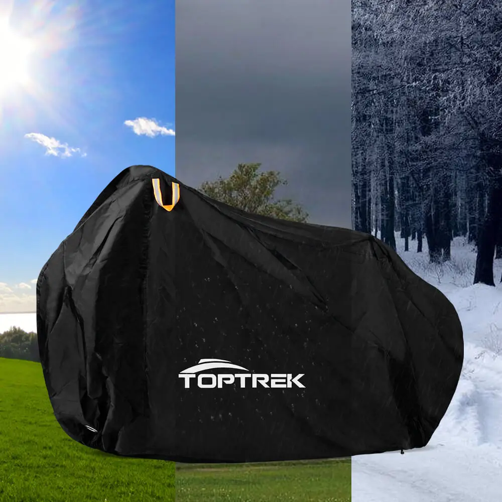 Toptrek Fahrradabdeckung 210D Hochwertiger Fahrradschutz Mehrzweck Regen Schnee Staub Wasserdicht Allwetter-Schutzhüllen – Detail 2