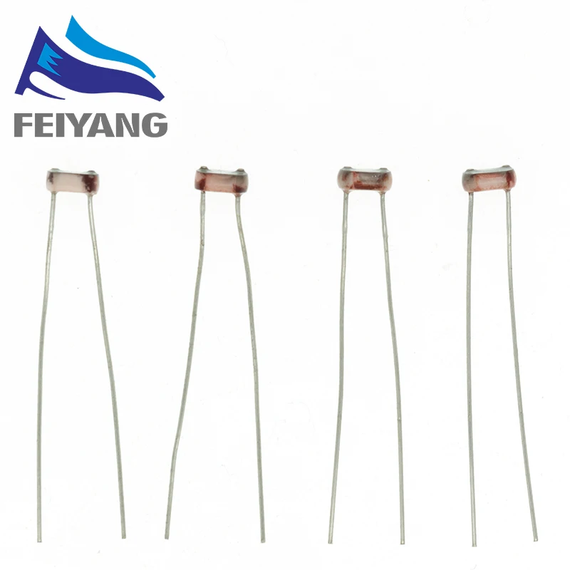 20PCS LDR Photo Light Sensitive Resistor Photoelectric Photoresistor PLR 5528 GL5528 5537 5506 5516 5539 for Arduino DIY