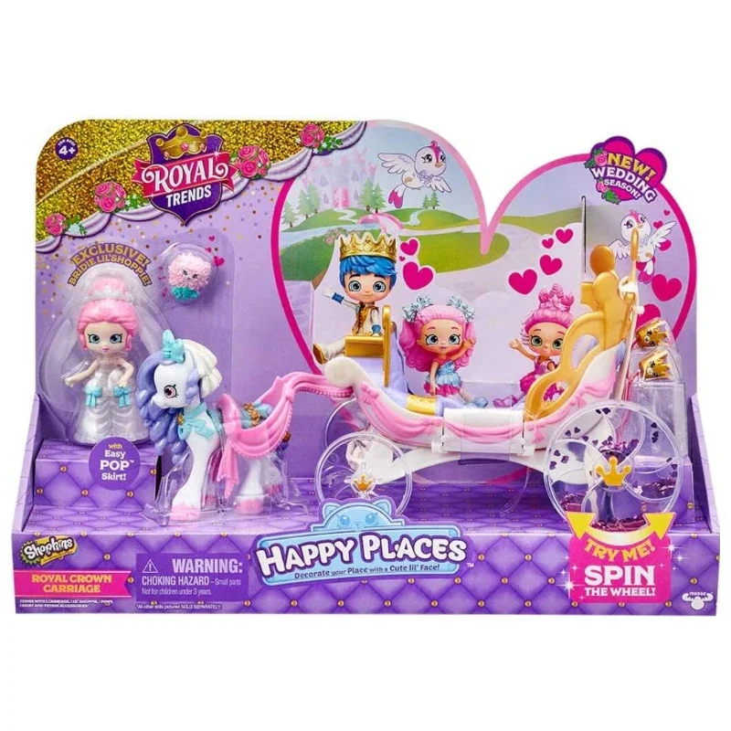 

Original Shopkins Happy Places Royal Wedding Carriage Toys Hobbies Action Figures Girls Play House Holiday Gifts for Children