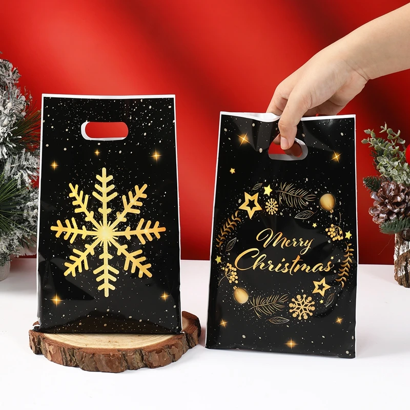 10/25/50 Stück Weihnachtsgeschenk Handtaschen Weihnachtsfeier Dekoration 2023 Weihnachten Weihnachtsmann Süßigkeitentüten Navidad Natal Neujahrsgeschenk 2026 – Detail 7