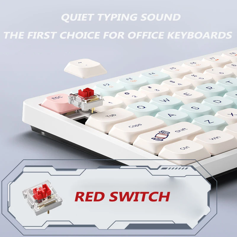 

YK75 Low Switch Mechanical Keyboard Bluetooth Wireless 2.4G Three-Mode RGB Hot-Swappable Full-Key Non-Ghosting Keyboard