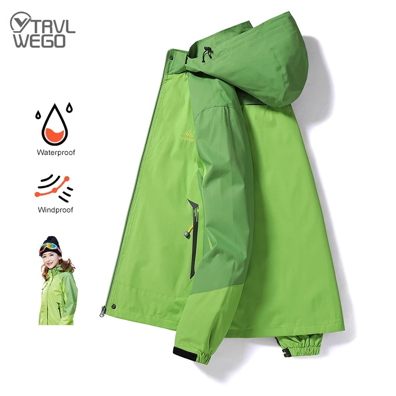 TRVLWEGO Female Windbreaker Outdoor Jacket Travel Women Water Resistant Climbing Camping Hiking Coat Trekking Fishing Clothes