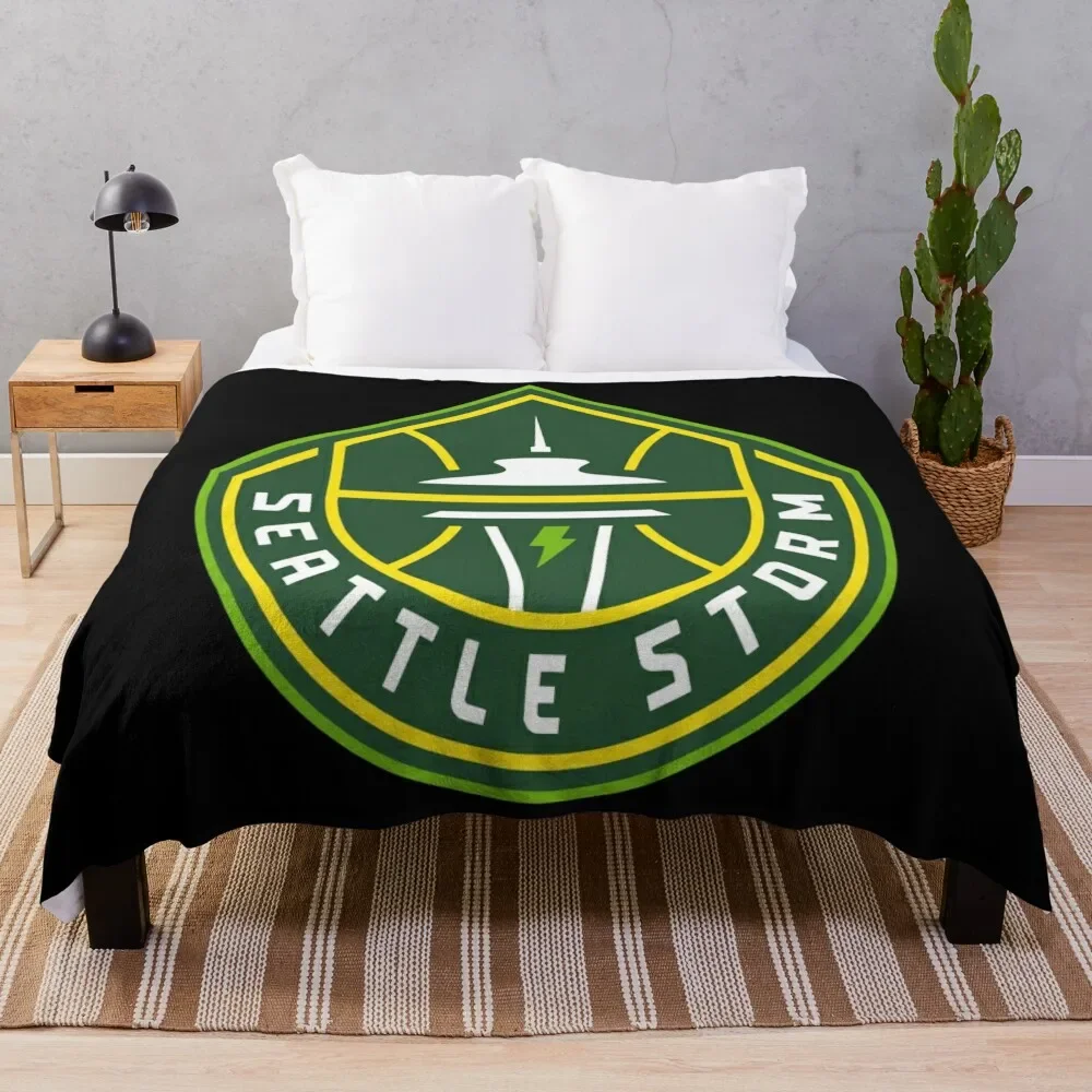 

Seattle storm Throw Blanket Vintage bed plaid fluffy Blankets
