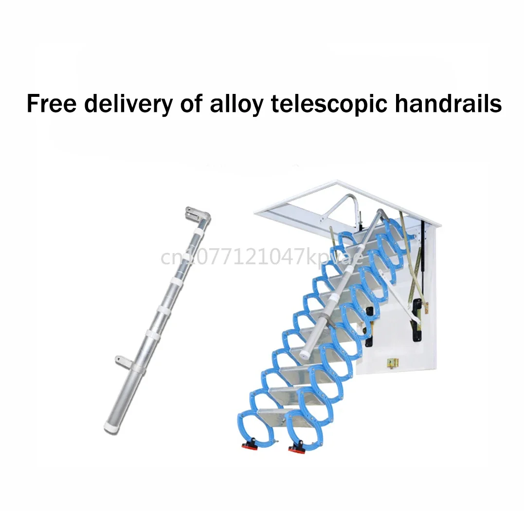 

Stairs Drop Ceiling Ladders Hinge 6.56 Feet-13.12 Feet Custom Attic Ladder with Hatch Telescopic Folding Attic