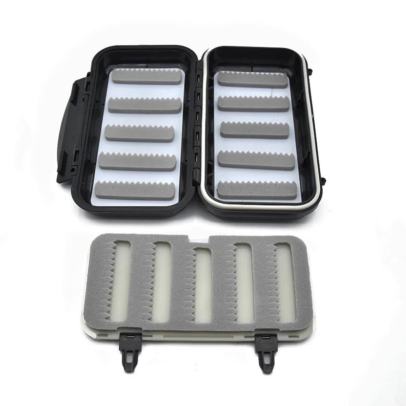 Waterproof Black Fly Fishing Tackle Box Plastic Fishing Tool Storage Box 5