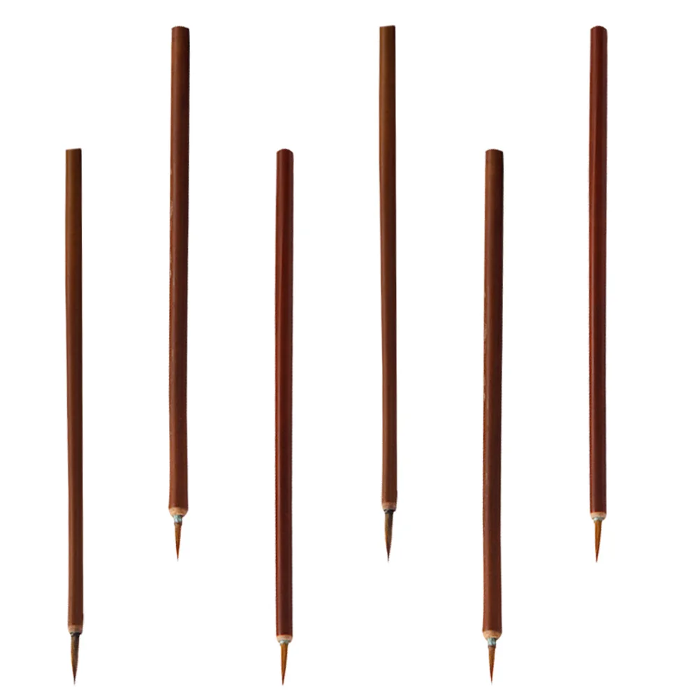

6 Pcs Weasel's Hair Delineating Writing Brush Art Paint Pen Painting Liner