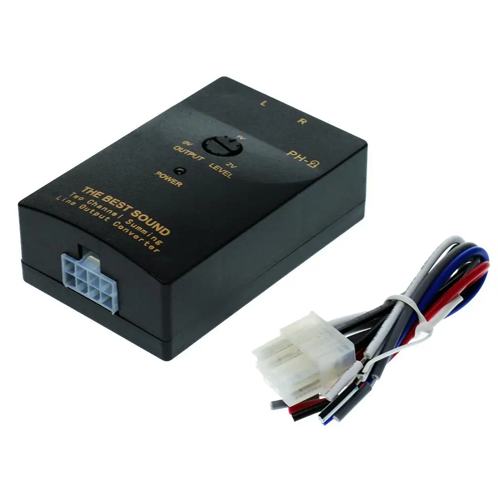 

Car Audio RCA Speaker High To Low Level Output Converter W/ Adapter Wire Perfect Sound Quality