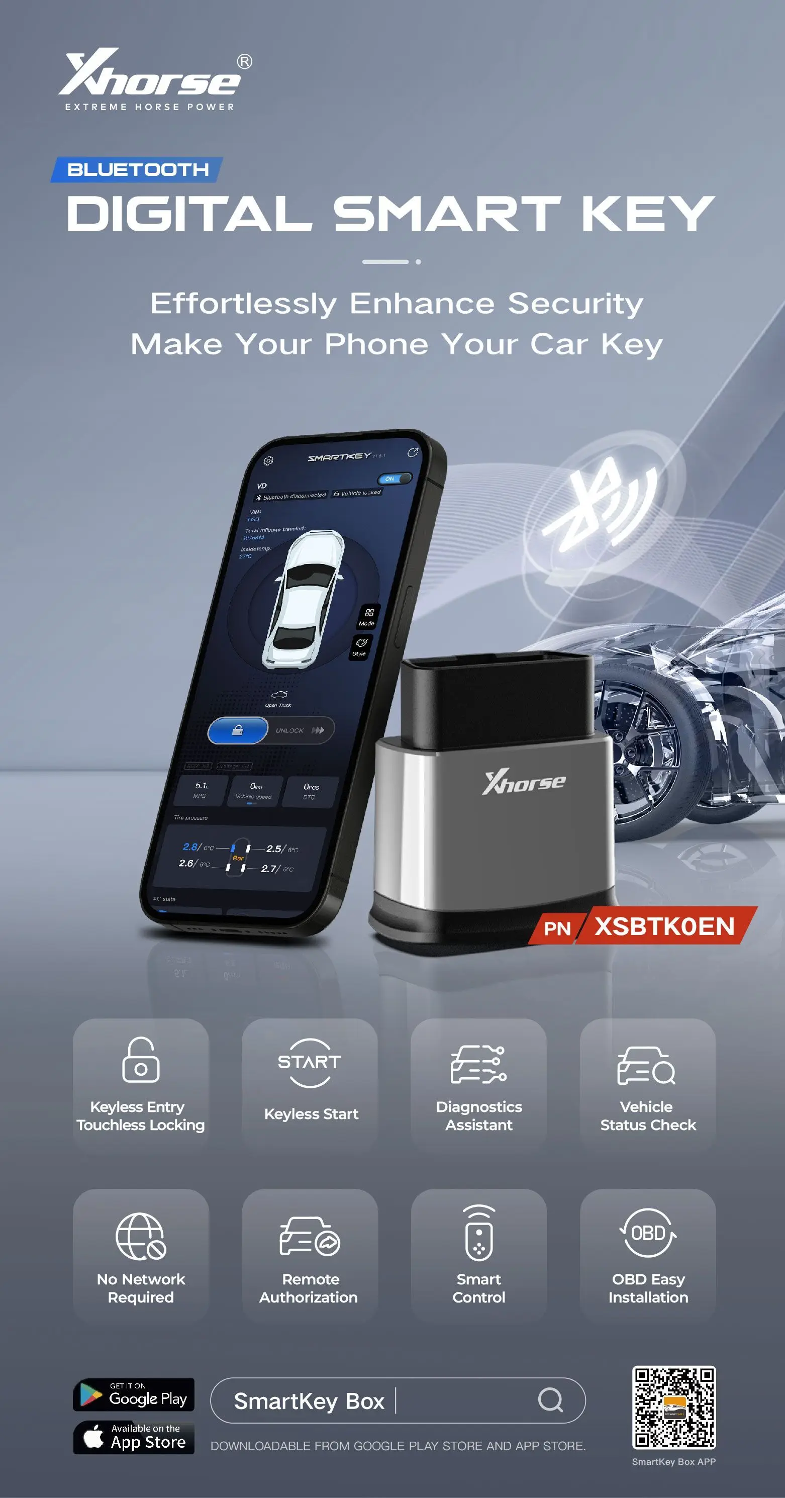Xhorse XSBTK0EN Bluetooth Digitaler Smart Key Kompatibel mit IOS/Android – Detail 7