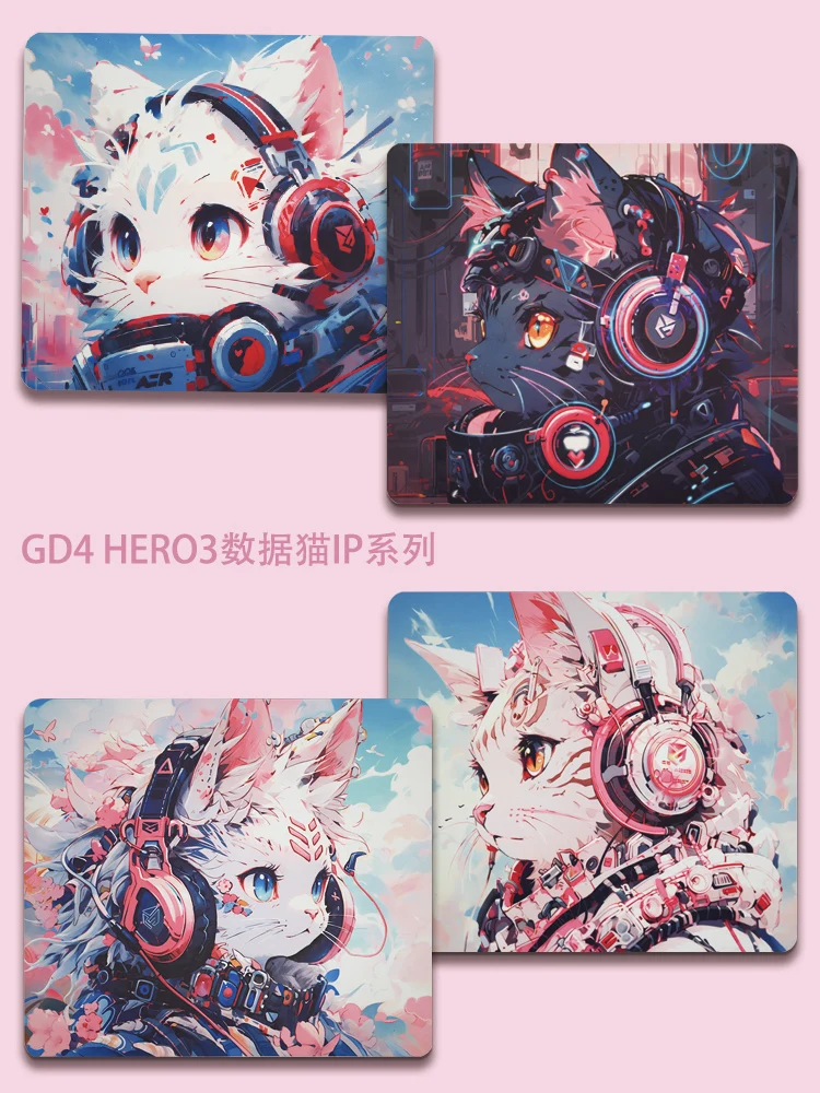 Unusualwaysports Game Mouse Pad Data Cat Gd4 Hero mm Color Coating sem Travamento de Bordas Impermeável Lavável Muito Suave - Imagem 6