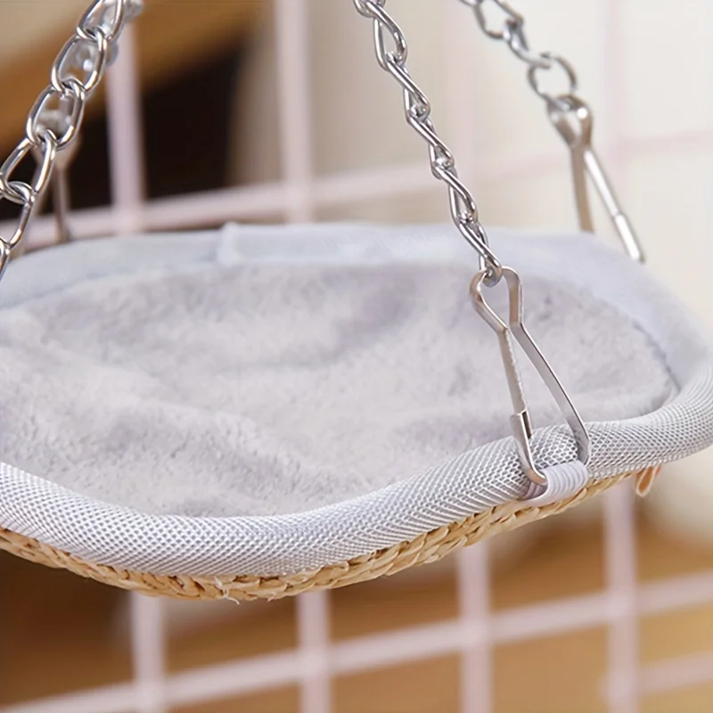 Small Pet Items Jizaozi Grass Woven Guinea Pig Hamster Cage Four Seasons Circular Dual-purpose