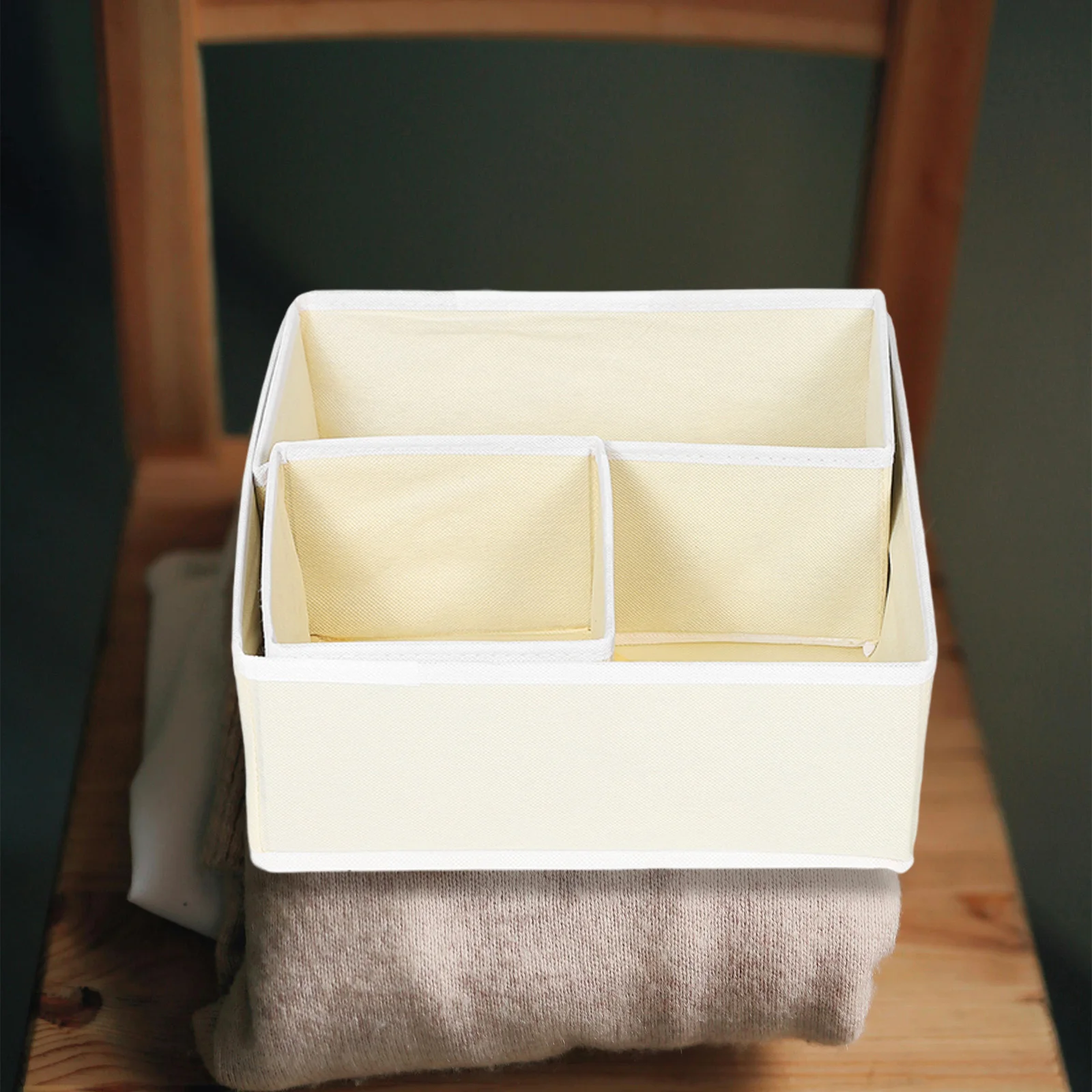 12 Pcs Underwear Storage Box Baby Socks Beige Drawer Organizer Divider Nursery Decor Non-woven Fabric Changing Table Dividers 2