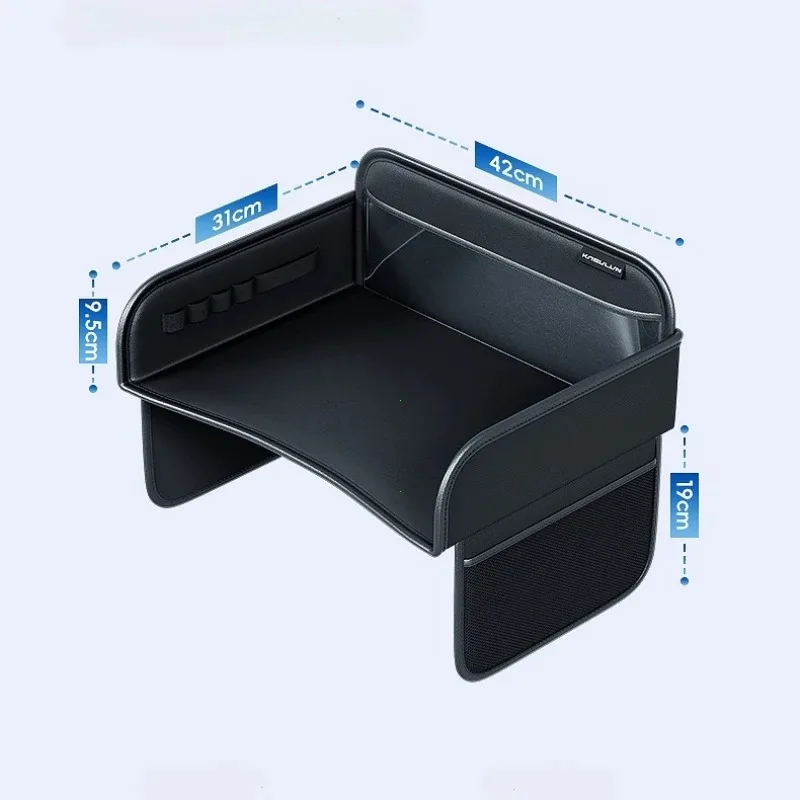 어린이용 차량 식사용 그림 그리기 테이블 가죽 유니버설 안전 시트 트레이 뒷좌석 어린이 테이블 도구 장난감 휴대폰 수납 포켓 랩 데스크