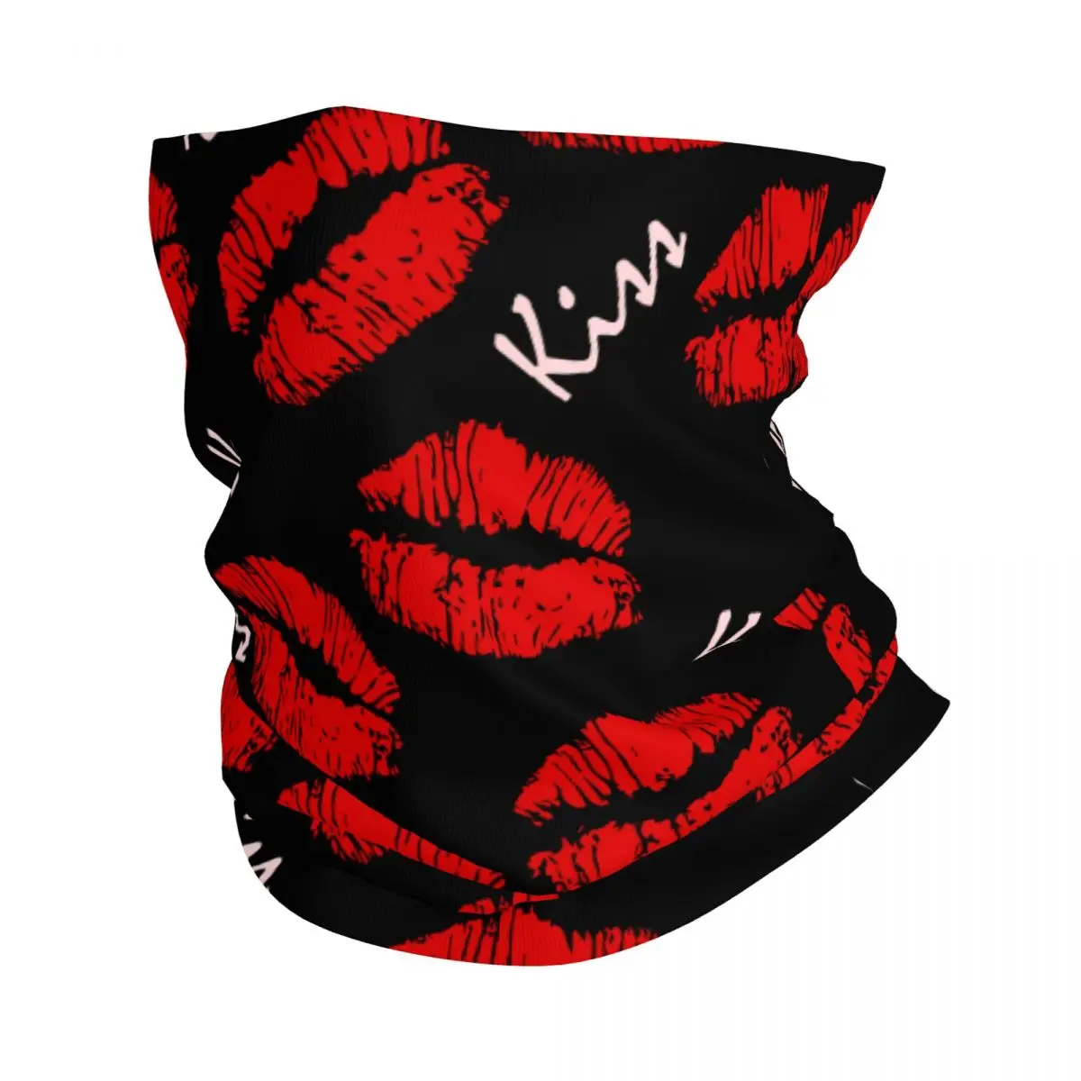 Bufanda Mujer Lina & Lily Con Estampado De Labios Beso - 90x180 Cm, Súper Suave Y Ligera, Para Todas Las Estaciones