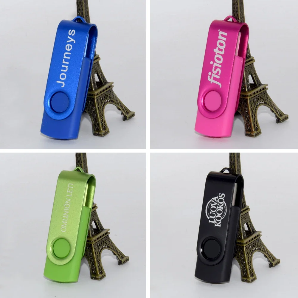 맞춤형 로고 USB 플래시 드라이브 2.0 펜드라이브, 사진 선물용 메모리 스틱, 도매 가격, 1GB, 4GB, 128MB, 512MB, 50PCs/로트