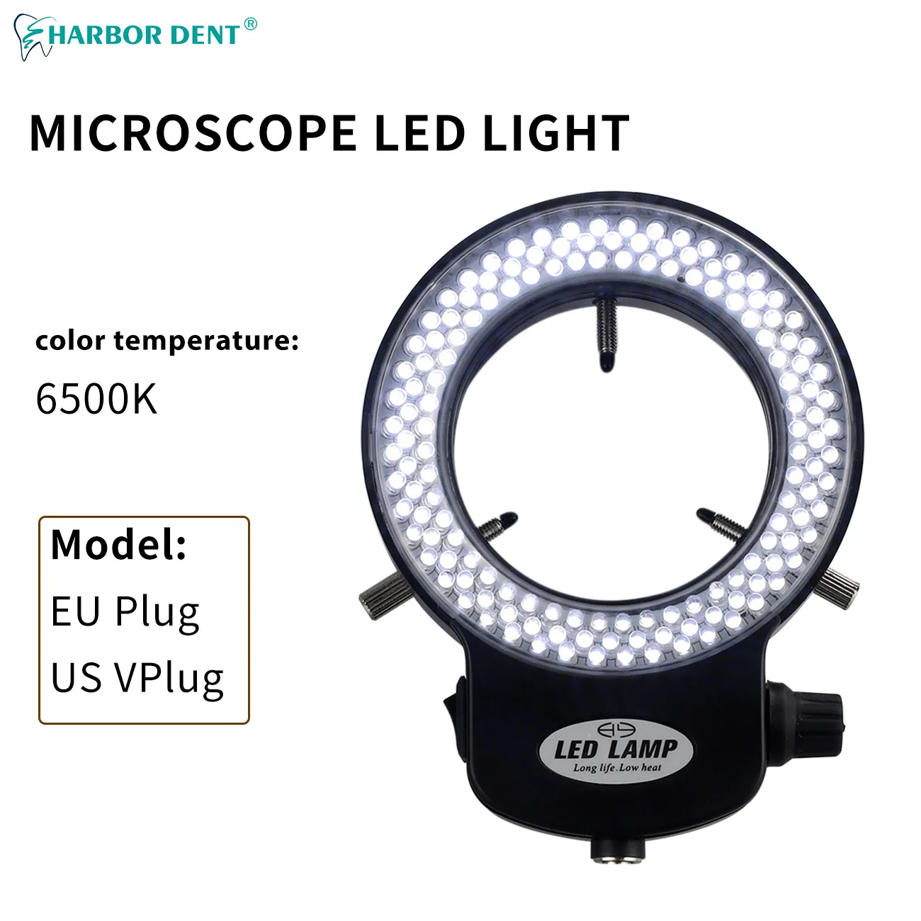 144 Light Beads Led Ring Light 6500K Lampada Illuminatore Microscopio Regolabile Per Microscopio Da Laboratorio Con Zoom Stereo Trinoculare
