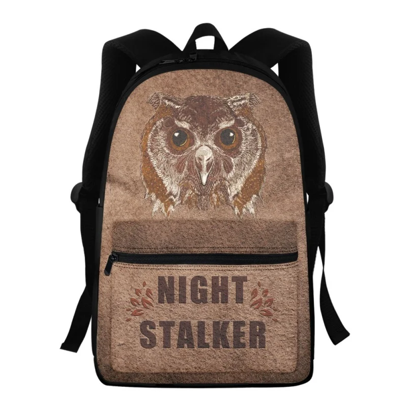 

Selling Crazy Leather Owl Pattern Print Backpack Teenager Boys Girls School Bags Men Rucksack Laptop Children School Mochila