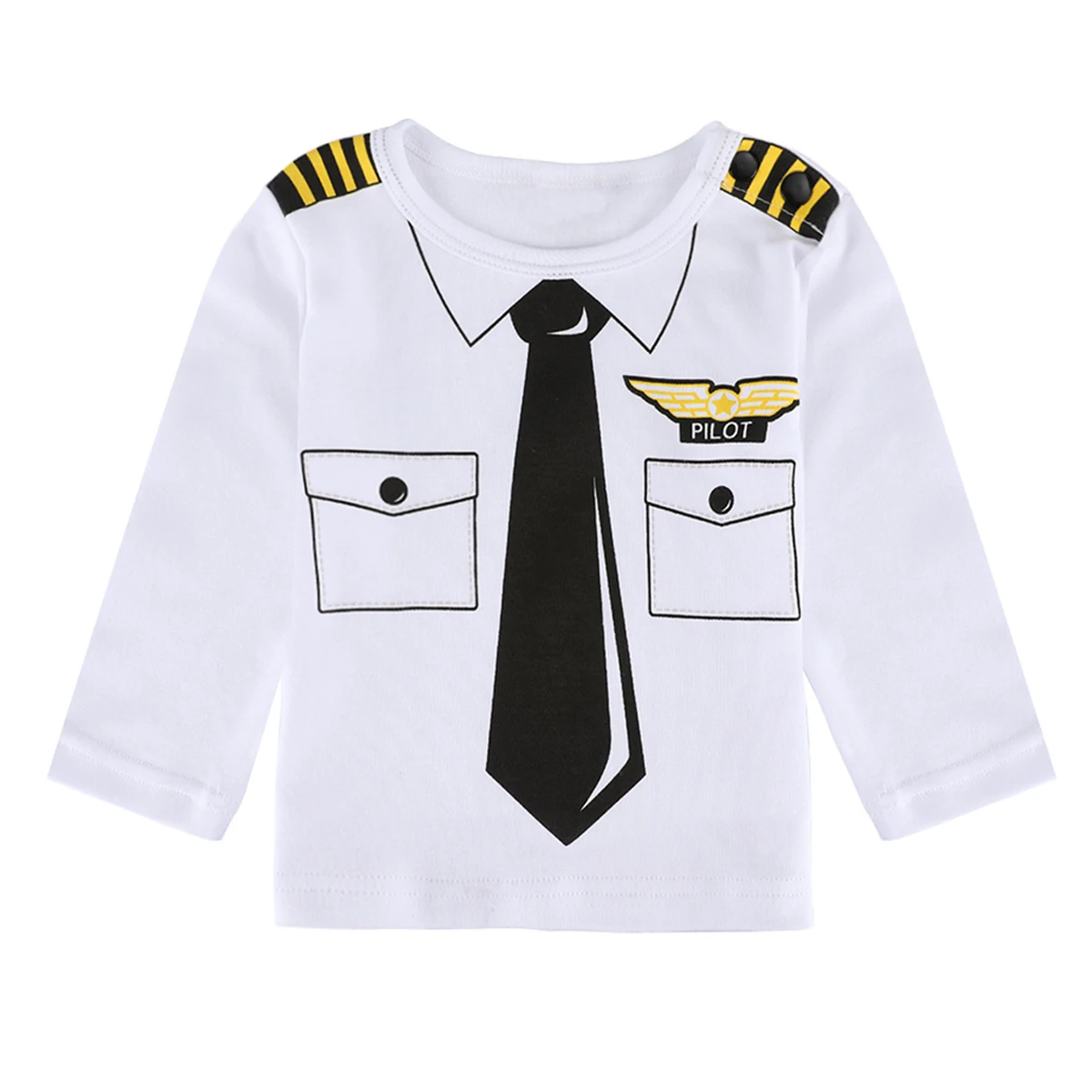 Kids Cosplay Costume Baby Boys Pilot Costumes Firefighter Clothes Infant Police Cosplay Party Outfits Set Sports Long Pants with Hat Carnival Costume