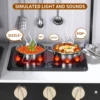 Play Kitchen for Kids, Preschool Kitchen Sets, Cooking Playset w/Realistic Light & Sound, Telephone, Stove, Fridge, Microwave 4