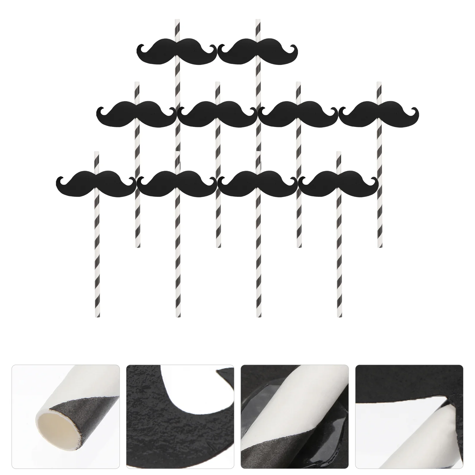 20 Pcs Straw Decoration Prop Party Supplies Casual Drinking Straws Recreational Supply Decorative Paper Christmas Shot