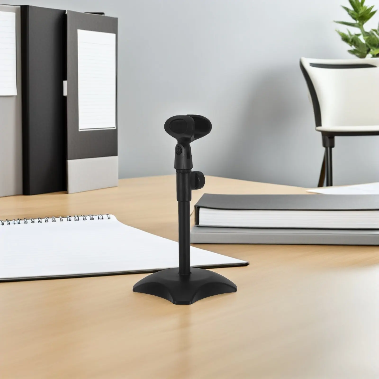 조절 가능한 데스크탑 마이크 스탠드, 금속 테이블 마이크 스탠드, 무게추가 있는 원형 베이스, 안정적인 마이크 홀더 (스트리밍, 팟캐스트, 인터뷰용)