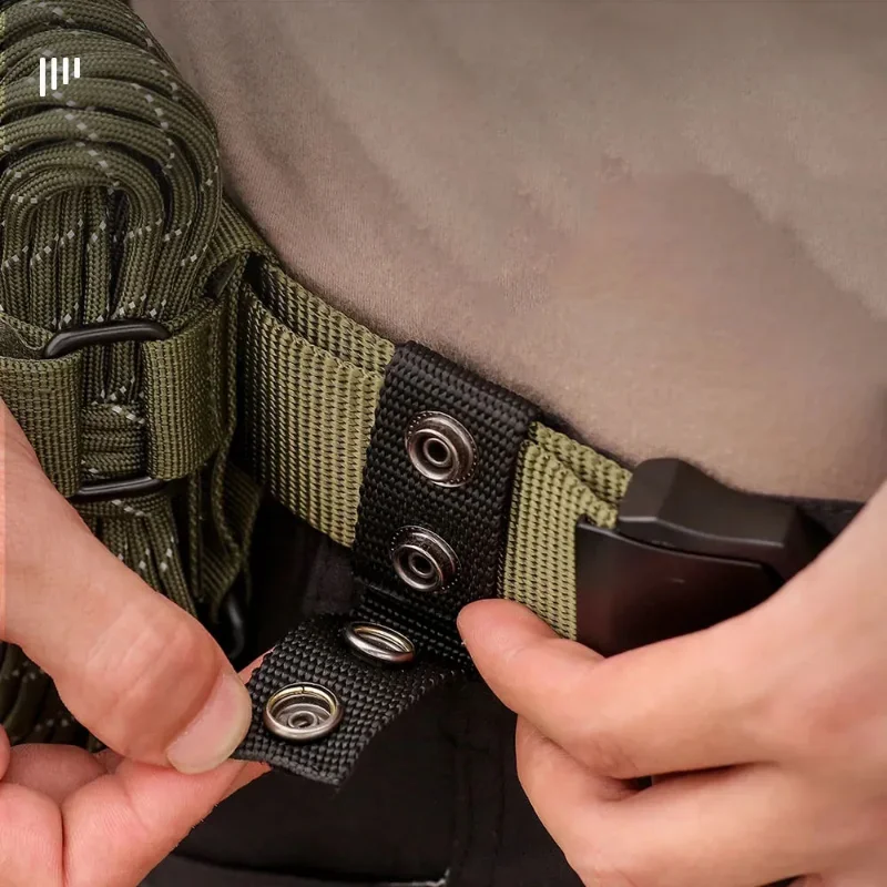Adjustable Thickened Tactical Belt Buckle 4pcs Police Military Accessories Double Snap Buckle Nylon Tactical Belt Loop Retainer