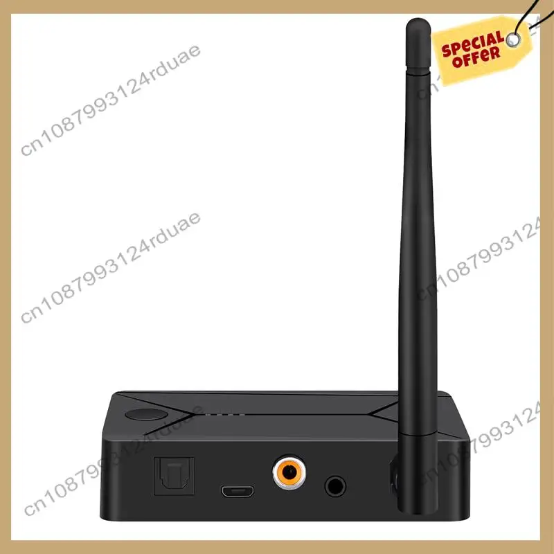A75T DC 5V 무선 오디오 블루투스 5.0 송신기 어댑터 3.5mm 동축 광섬유 입력 블랙 ABS TV PC 이어폰 헤드용