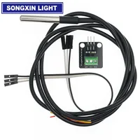 DS18B20 Temperature Sensor Module Kit Waterproof 100CM Digital Sensor Cable Stainless Steel Probe Terminal Adapter For Arduino - Image 6