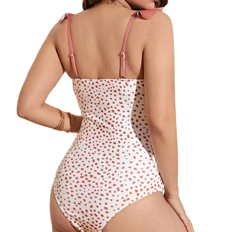 New Pregnant Women Printed One Piece Swimwear Sexy Ruffle Strap Maternity Swimsuit Summer Beachwear Push Up Bathing Suit Premama