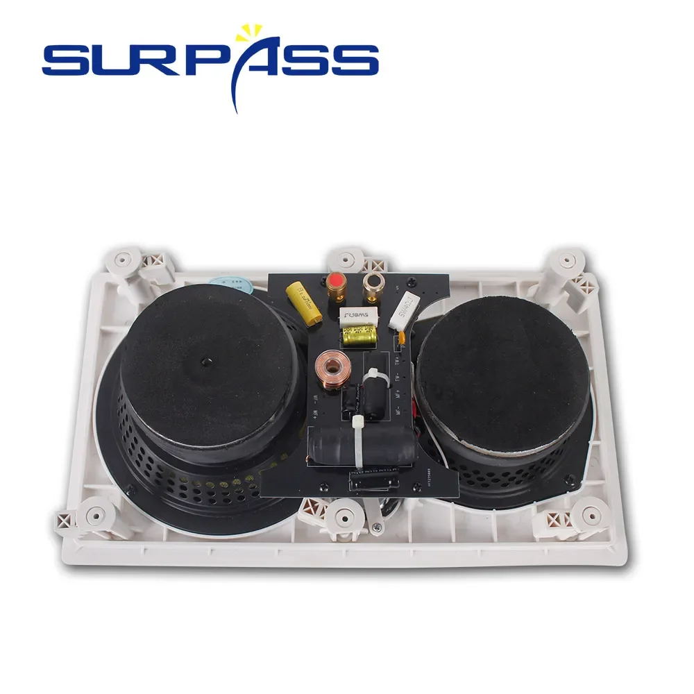 Rectangular Coaxial Ceiling Speaker 160W Recessed Passive In Ceiling Wall Speaker Audio Sound System for Home Theater Hotel Gym