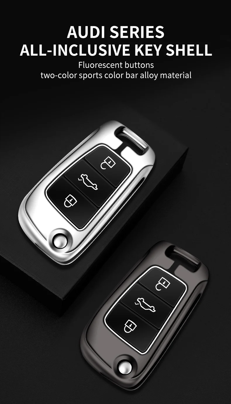 Portachiavi con copertura a distanza per auto in metallo Fob per Audi A1 A3 8P 8L A4 A5 B6 B7 A6 A7 C5 C6 4F Q3 Q5 Q7 Q8 TT S3 S4 S6 RS accessori 6 Portachiavi con copertura a distanza per auto in metallo Fob per Audi A1 A3 8P 8L A4 A5 B6 B7 A6 A7 C5 C6 4F Q3 Q5 Q7 Q8 TT S3 S4 S6 RS accessori - Sbde738e02d594057b1f6dfd5ab98c3c0R