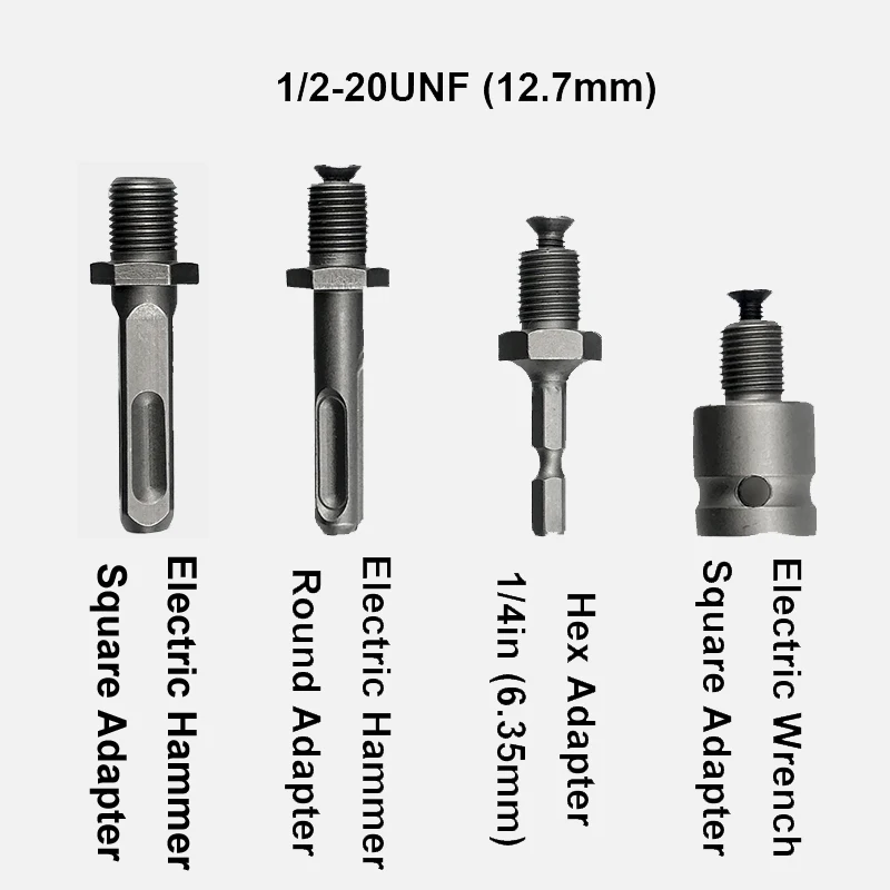 나사 퀵 체인지 어댑터, SDS 1/4 인치 육각 임팩트 드라이버, 렌치 비트 커넥팅 로드, 1.5-10mm 컨버터, 1/2 인치-20UNF 키 드릴 척