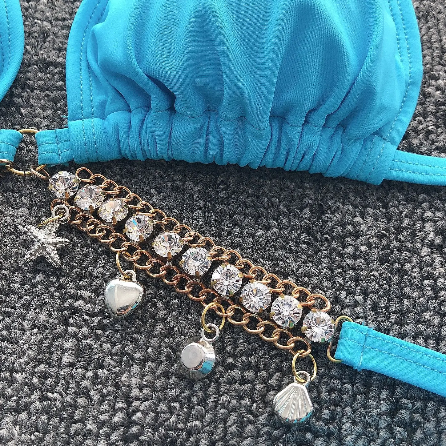Women's Fashion Sexy Pendant Triangle Sexy Women's Swimsuit Bikini Set